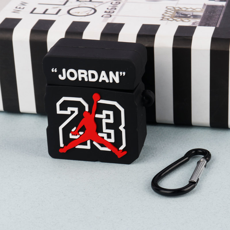 محافظ AirPods 1/2 سیلیکونی Jordan مشکی