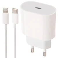 شارژر دیواری فست شارژ iPhone 13 Pro Max 25W Type-C + کابل آیفونی
