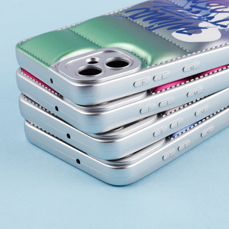 قاب پافر طرح دار متالیک محافظ لنزدار Samsung Galaxy A05