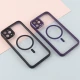 قاب PC شفاف متال ایرون دور رنگی مگ سیف محافظ لنزدار iPhone 11 Pro Max