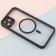 قاب PC شفاف متال ایرون دور رنگی مگ سیف محافظ لنزدار iPhone 11 Pro Max