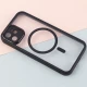 قاب PC شفاف متال ایرون دور رنگی مگ سیف محافظ لنزدار iPhone 12