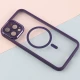 قاب PC شفاف متال ایرون دور رنگی مگ سیف محافظ لنزدار iPhone 12 Pro Max
