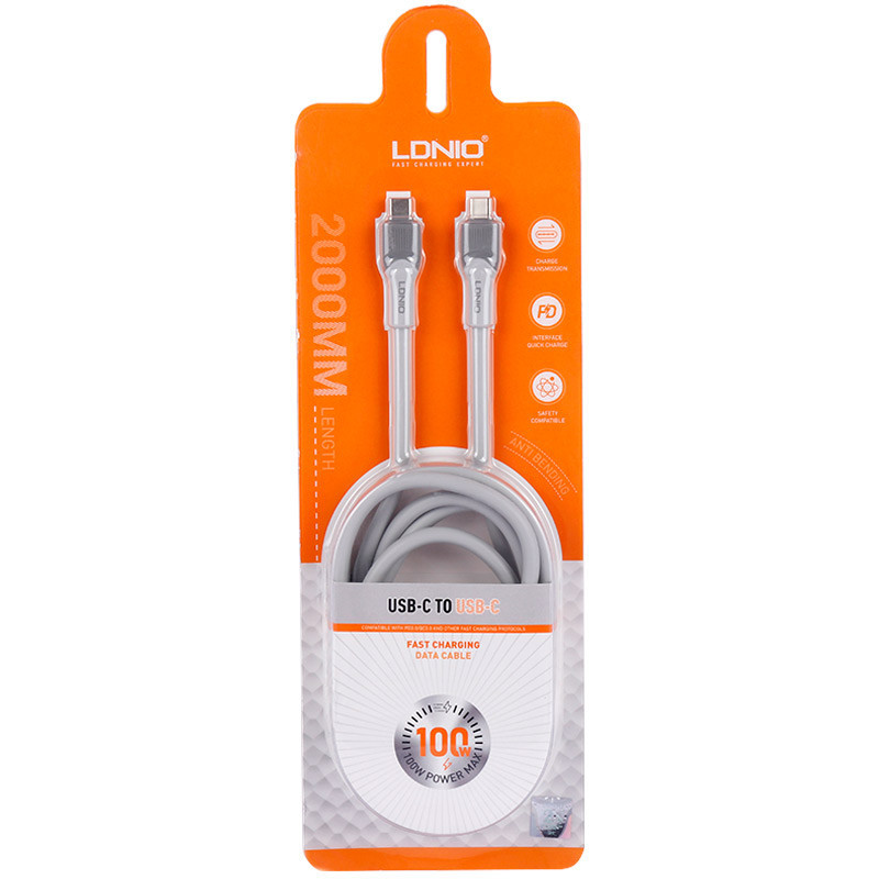 کابل تبدیل فست شارژ Ldnio LC602C Type-C To Type-C PD 100W 2m