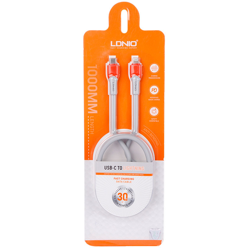 کابل تبدیل فست شارژ Ldnio LC601i Type-C To Lightning PD 30W 1m
