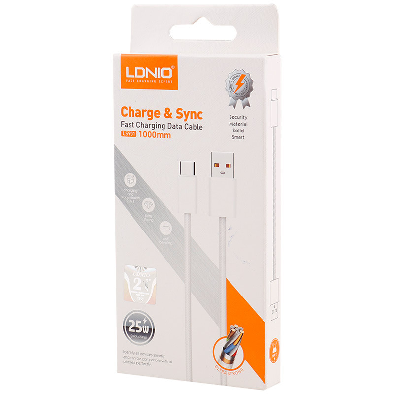 کابل تایپ سی فست شارژ Ldnio LS901 25W 1m