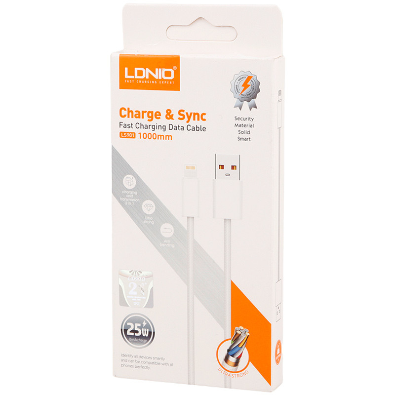 کابل آیفونی فست شارژ Ldnio LS901 25W 1m