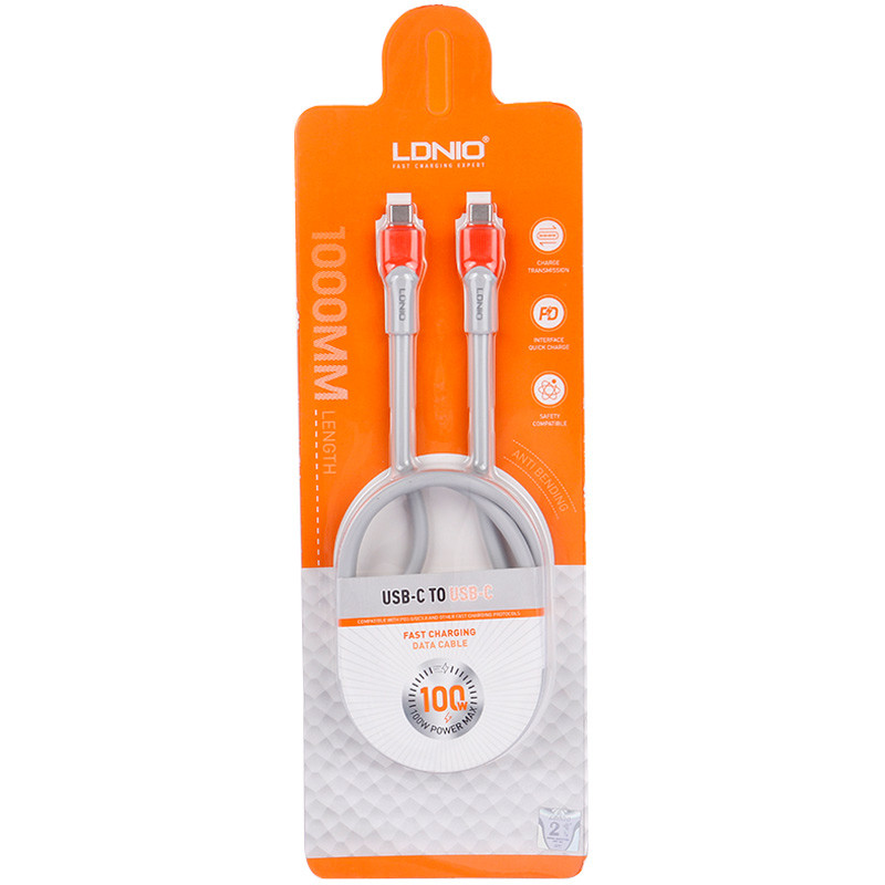کابل تبدیل فست شارژ Ldnio LC601C Type-C to Type-C PD 100W 1m