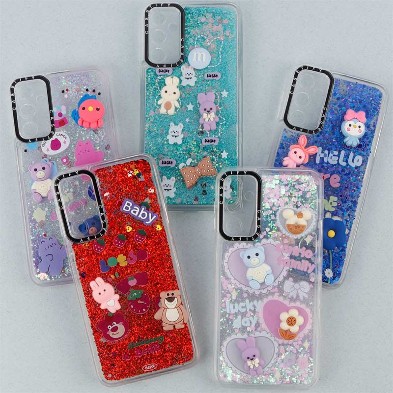 قاب آکواریومی Casetify عروسکی برجسته محافظ لنزدار Samsung Galaxy A24 4G