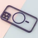 قاب PC شفاف متال ایرون دور رنگی مگ سیف محافظ لنزدار iPhone 11 Pro
