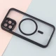 قاب PC شفاف متال ایرون دور رنگی مگ سیف محافظ لنزدار iPhone 11 Pro