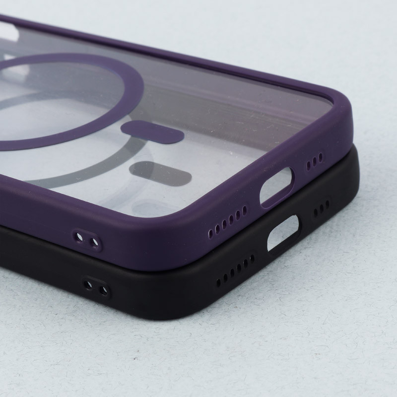 قاب PC شفاف متال ایرون دور رنگی مگ سیف محافظ لنزدار iPhone 11 Pro