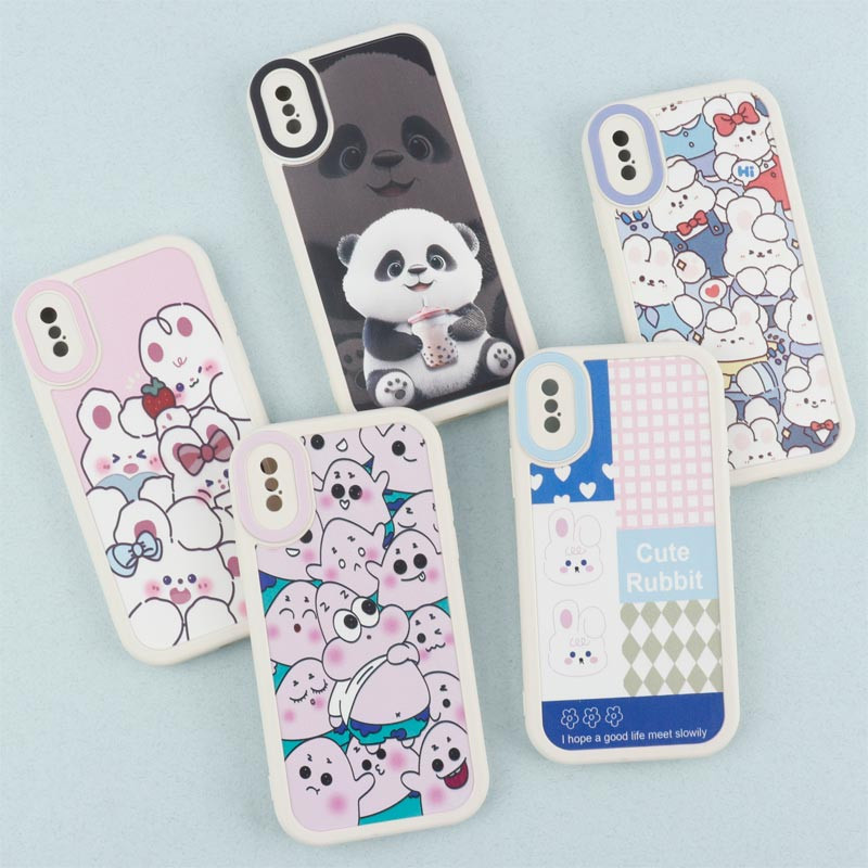 قاب طرح کارتونی محافظ لنزدار iPhone X / XS