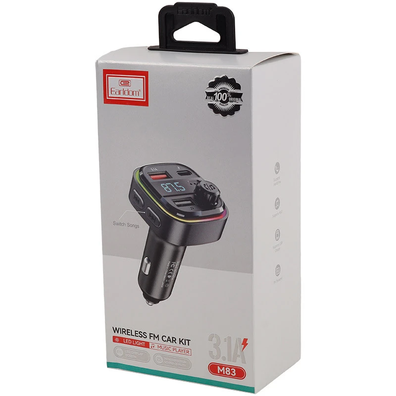 شارژر فندکی + FM Player بلوتوثی Earldom ET-M83