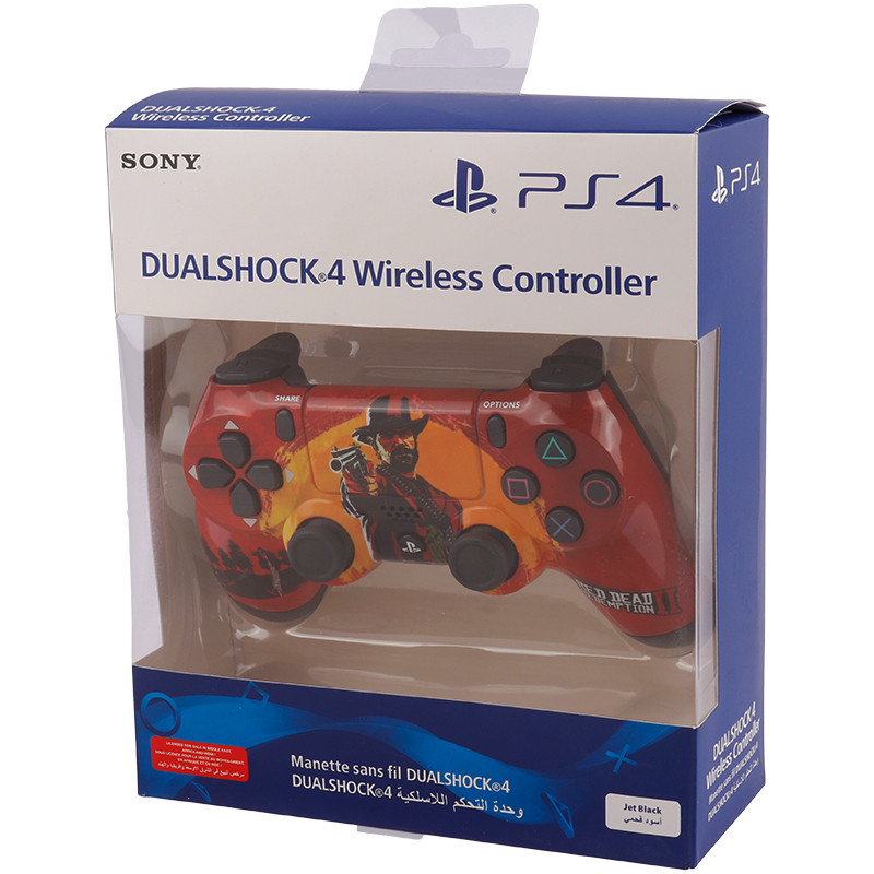 دسته بازی بی سیم SONY PlayStation 4 DualShock 4 High Copy طرح Red Dead 2 کد 1
