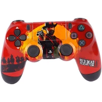 دسته بازی بی سیم SONY PlayStation 4 DualShock 4 High Copy طرح Red Dead 2 کد 1