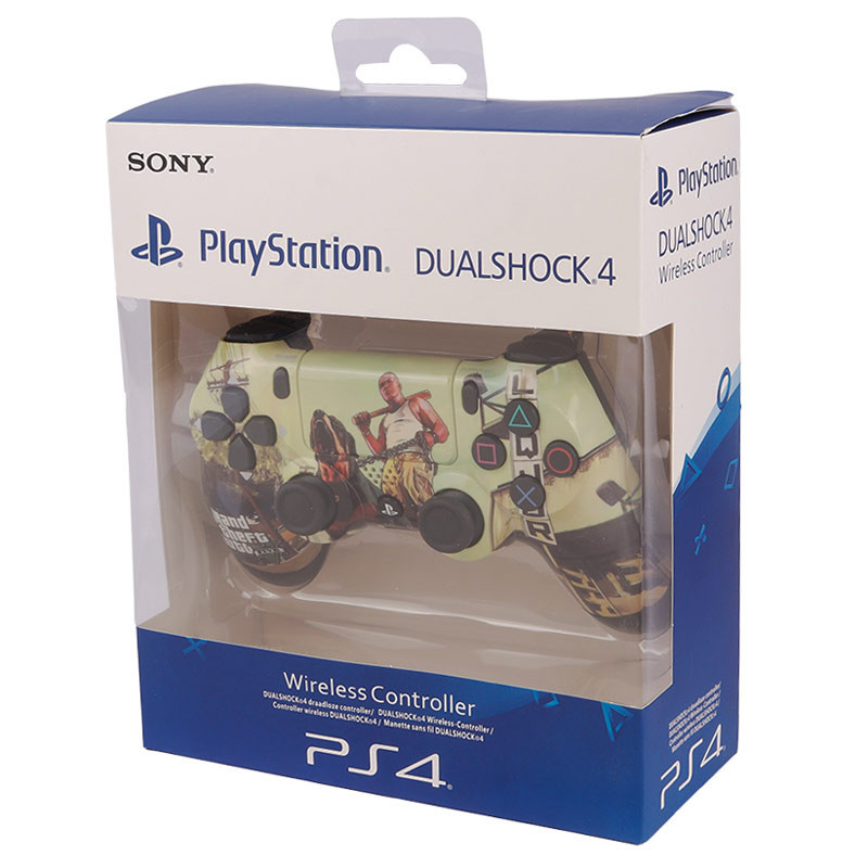 دسته بازی بی سیم SONY PlayStation 4 DualShock 4 High Copy طرح GTA کد 1