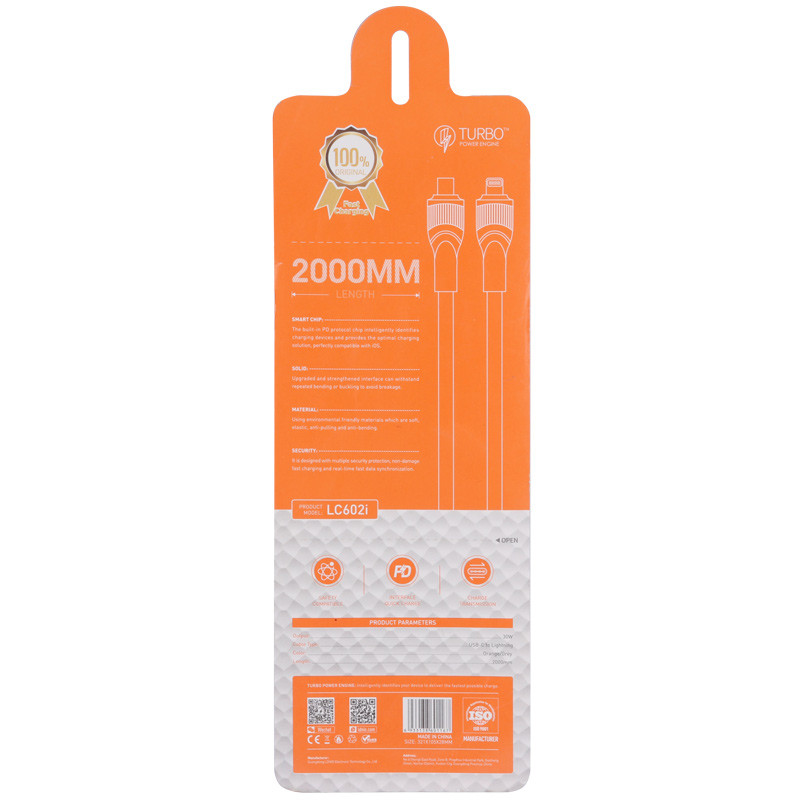 کابل تبدیل فست شارژ Ldnio LC602i Type-C to Lightning PD 30W 2m