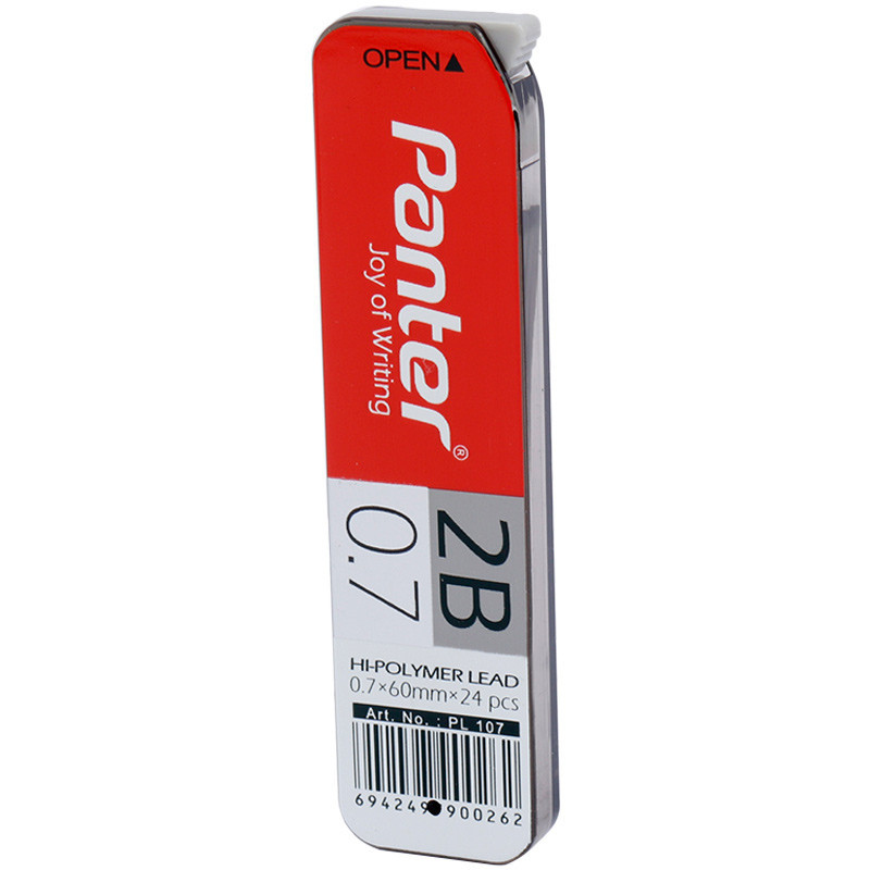 نوک مداد نوکی Panter PL107 0.7mm 2B بسته ۱۲ عددی