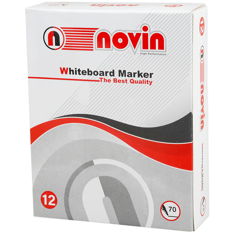 ماژیک وایت برد نوین نوک گرد Novin بسته 12 عددی