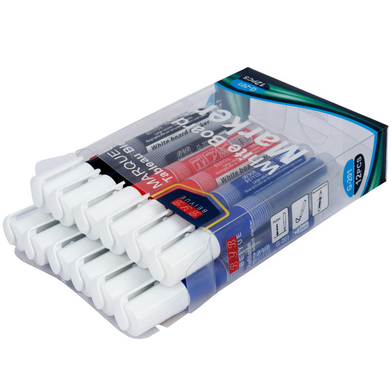 ماژیک وایت برد نوک تخت BYB Beiyue G-201 بسته 12 عددی