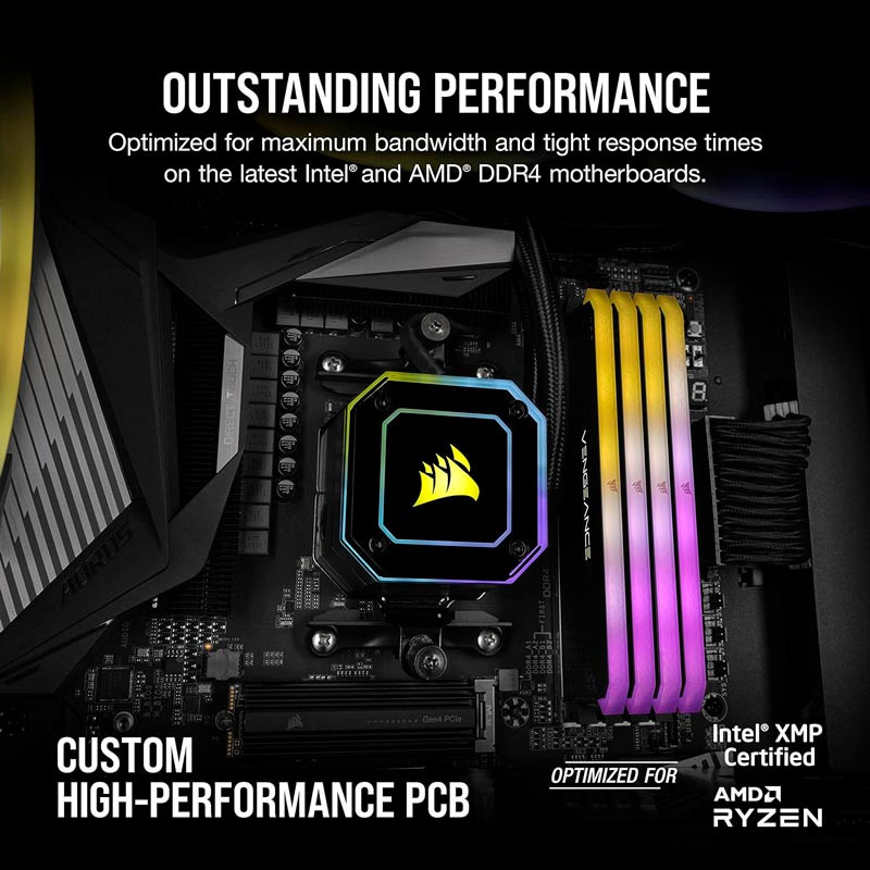 رم کامپیوتر Corsair Vengeance RGB RS DDR4 8GB 3200MHz CL16 Single