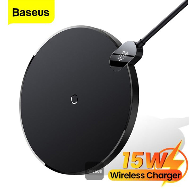 شارژر بی سیم فست شارژ Baseus Digital LED Display Gen2 CCED000001 15W