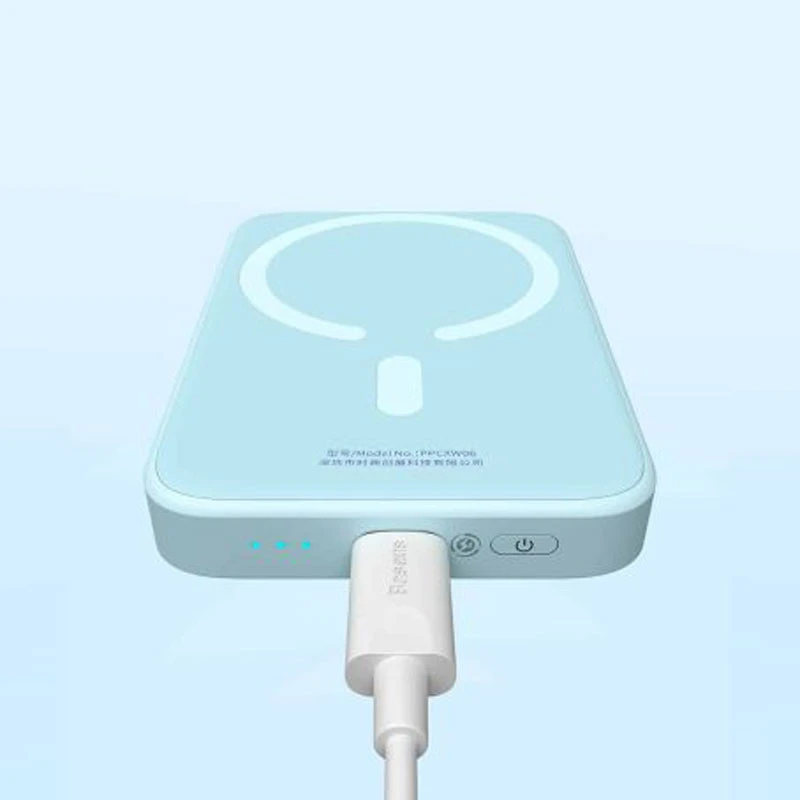 پاور بانک بی سیم فست شارژ 6000 باسئوس Baseus Magnetic PPCX02000 QC PD 20W