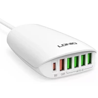 شارژر دیواری فست شارژ Ldnio A6573C 6Port 3.25A QC3.0 PD 65W