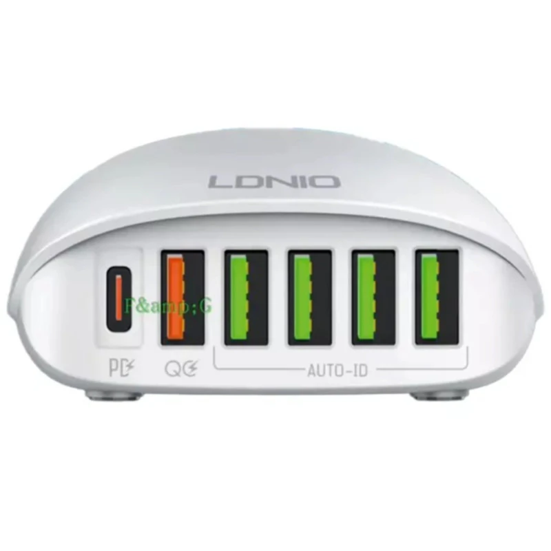شارژر دیواری فست شارژ Ldnio A6573C 6Port 3.25A QC3.0 PD 65W