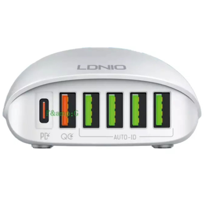 شارژر دیواری فست شارژ Ldnio A6573C 6Port 3.25A QC3.0 PD 65W
