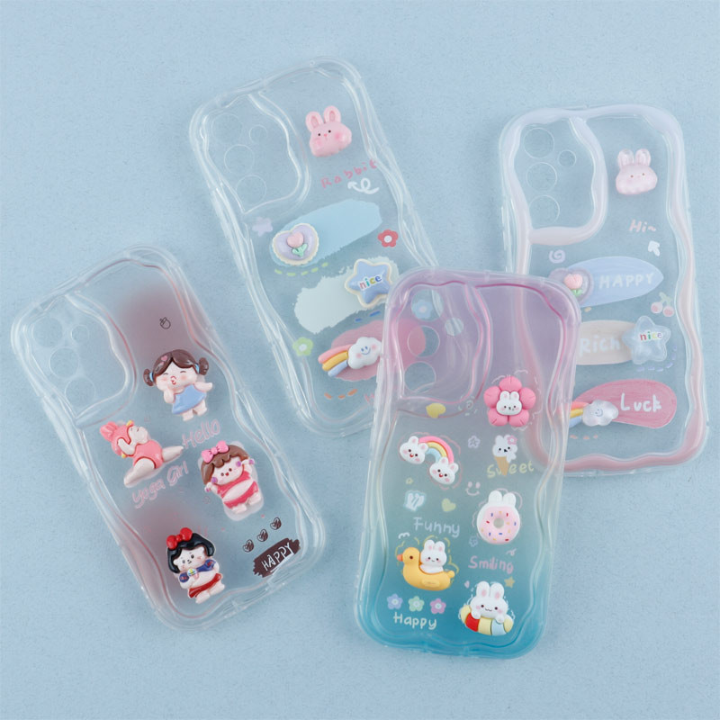 قاب رنگی عروسک برجسته محافظ لنزدار Samsung Galaxy A54