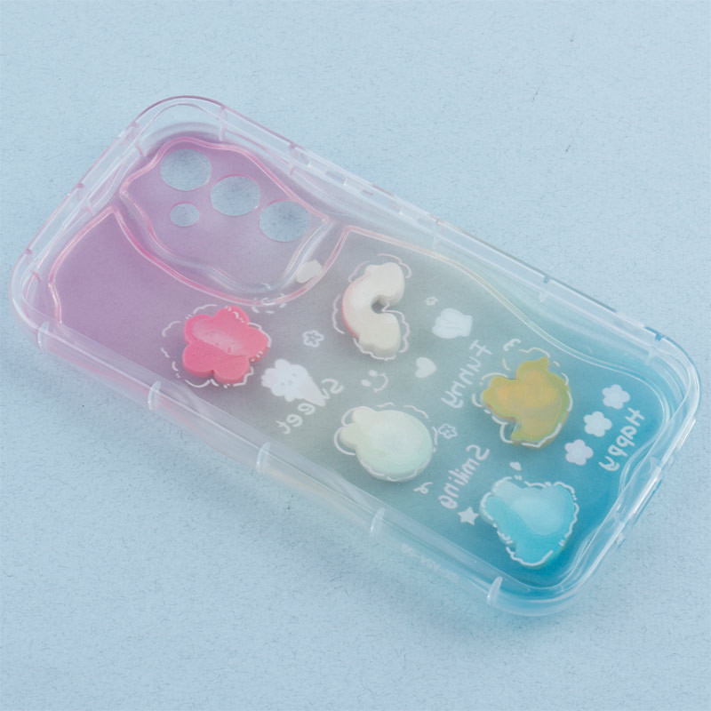 قاب رنگی عروسک برجسته محافظ لنزدار Samsung Galaxy A54