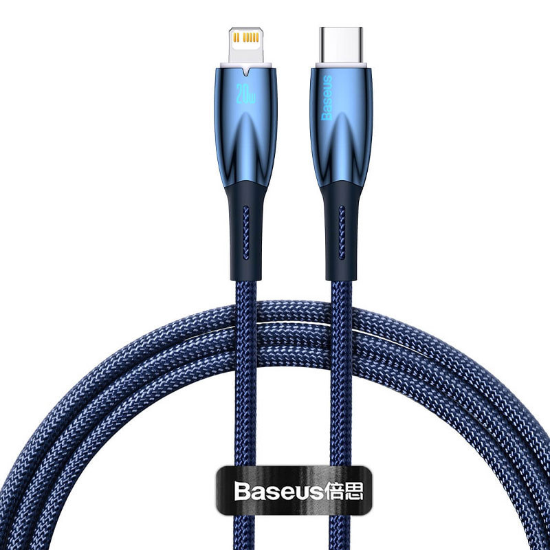 کابل تبدیل فست شارژ Baseus Glimmer Series CADH00000 Type-C to Lightning 20W PD 1m