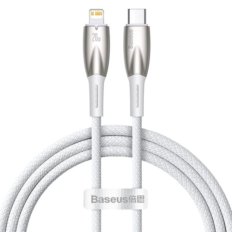 کابل تبدیل فست شارژ Baseus Glimmer Series CADH00000 Type-C to Lightning 20W PD 1m