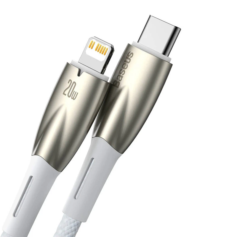 کابل تبدیل فست شارژ Baseus Glimmer Series CADH00000 Type-C to Lightning 20W PD 1m