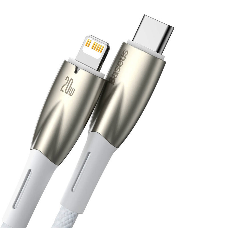 کابل تبدیل فست شارژ Baseus Glimmer Series CADH00000 Type-C to Lightning 20W PD 1m