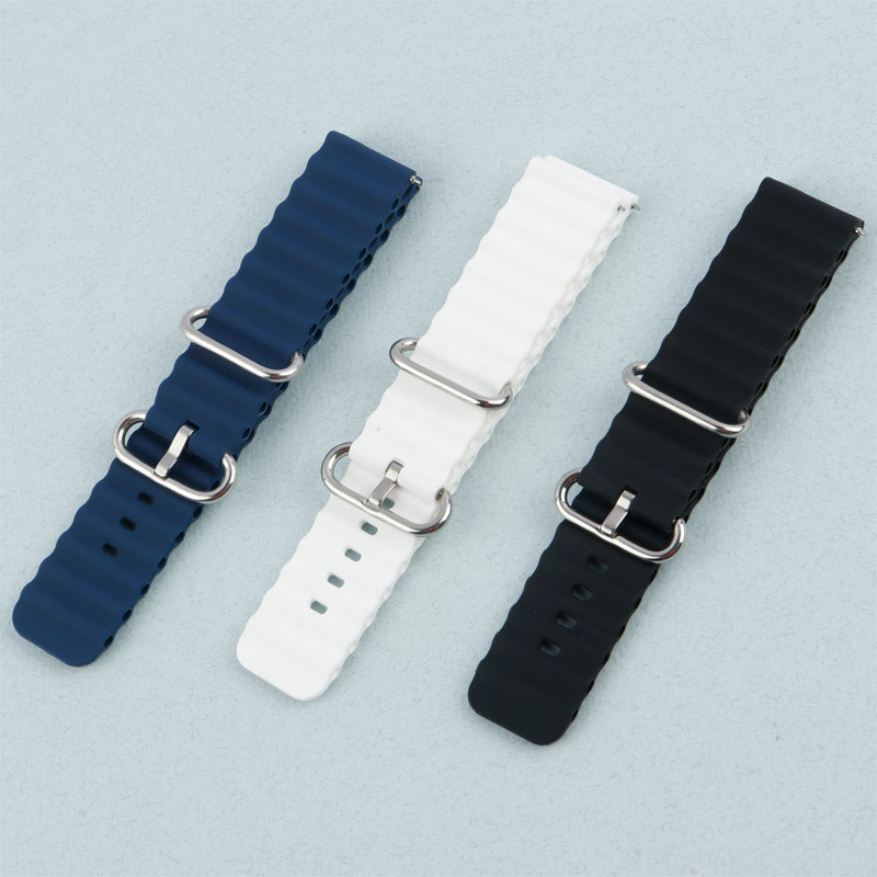 بند اپل واچ سیلیکونی Ocean طرح پافر 22mm