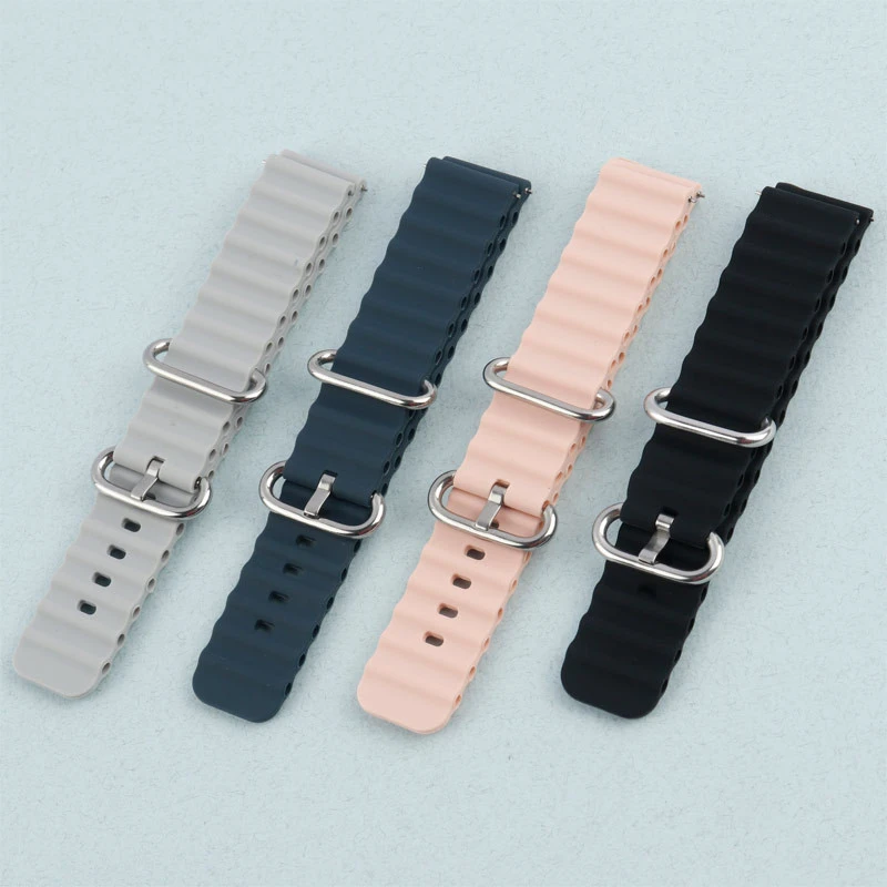 بند اپل واچ سیلیکونی Ocean طرح پافر 20mm