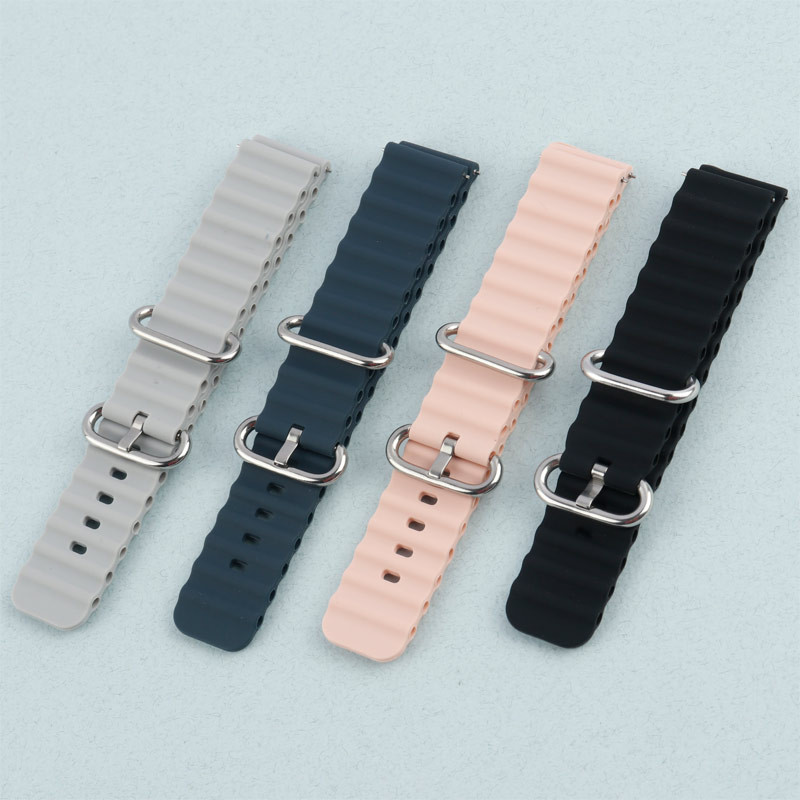 بند اپل واچ سیلیکونی Ocean طرح پافر 20mm