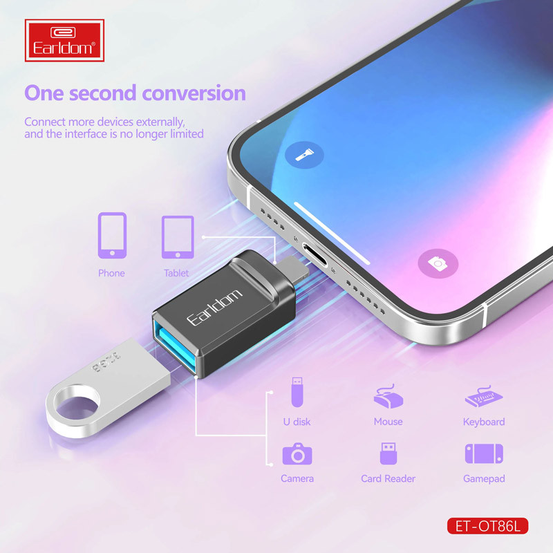 تبدیل Earldom ET-OT86L OTG USB To Lightning