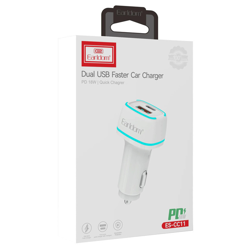 شارژر فندکی فست شارژ Earldom ES-CC11 PD 3A 18W