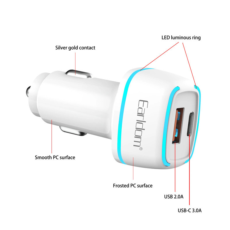 شارژر فندکی فست شارژ Earldom ES-CC11 PD 3A 18W