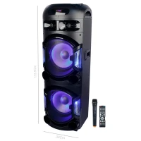 اسپیکر چمدانی بلوتوثی رم و فلش خور Kingstar KBS652 + میکروفن و ریموت کنترل