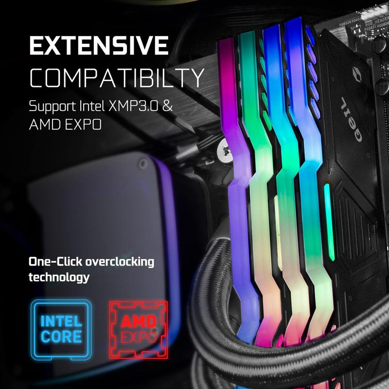 رم کامپیوتر Geil Polaris RGB DDR5 32GB 5200MHz CL42 Dual