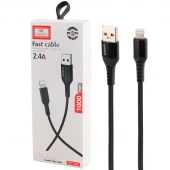 کابل آیفونی فست شارژ Earldom EC-139i 2.4A 1m