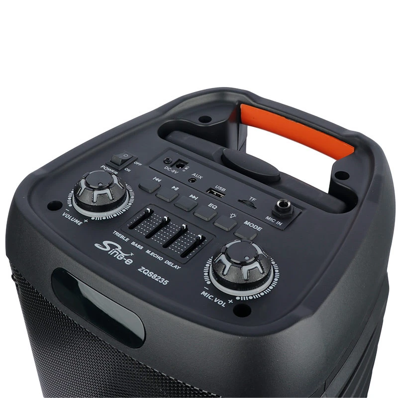 اسپیکر چمدانی بلوتوثی رم و فلش خور Sing-E ZQS8235 + میکروفون و ریموت کنترل