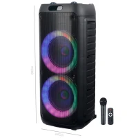 اسپیکر چمدانی بلوتوثی رم و فلش خور Sing-E ZQS8235 + میکروفون و ریموت کنترل