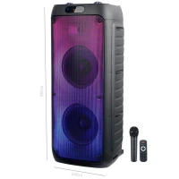 اسپیکر چمدانی بلوتوثی رم و فلش خور Sing-E ZQS8236 + میکروفون و ریموت کنترل