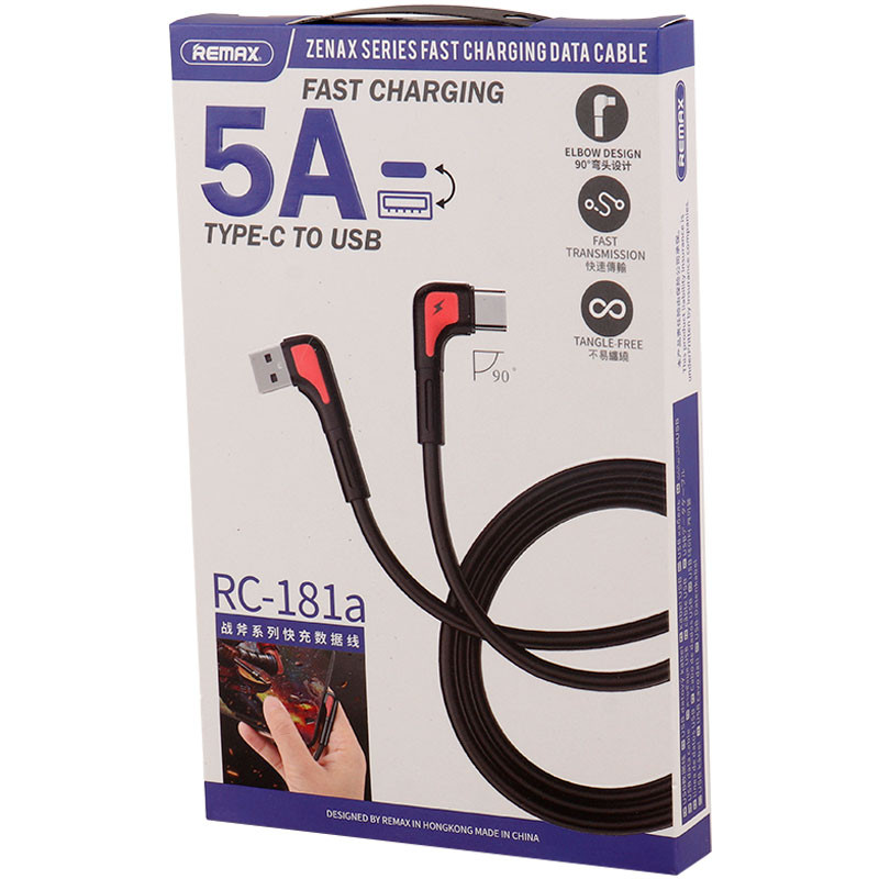 کابل تایپ سی فست شارژ Remax RC-181A 5A 1m دو سر L